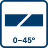 More flexibility for many applications thanks to bevel cut function 0 - 45°