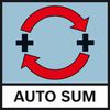Auto Sum Automatically adds together measurements using AutoSum function
