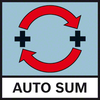 Auto Sum Automatically adds together measurements using AutoSum function