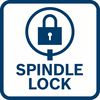 Easy disc / tool change thanks to spindle lock