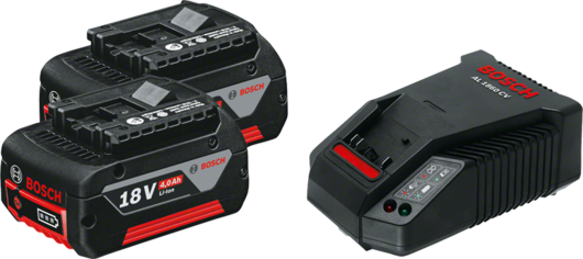 with 2 x 4.0 Ah Li-ion battery