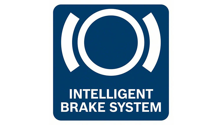 Logo of the Intelligent Brake Systems on a blue background.