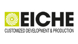 Logo of EICHE with green square and text.